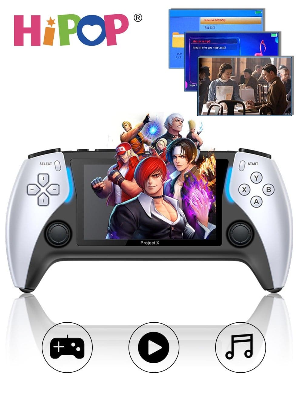Handheld Games Console with 2000+ Games,Support MP4 Mode,E-books and Music Playback,4.3 Inch HD Screen Retro Arcade Games,2500mAh High-Capacity Battery,Video Game Consoles for Kids