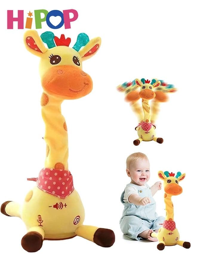 35cm Dancing Giraffe Toy, Dancing & Singing & Talking & Recording & Repeat Educational Giraffes Toys, Interactive Giraffes Stuffed Animal Toys, Safe & Soft Plush Giraffe Toy Gifts for Toddlers Kids