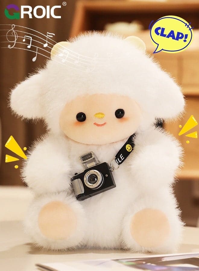 Clapping & Moving Singing Doll, Clapping Rocking Sheep Plush Toys, Stuffed Animal Baby Toys with Recording & Singing, Musical Toys Electric Plush Dolls Gifts for Toddlers