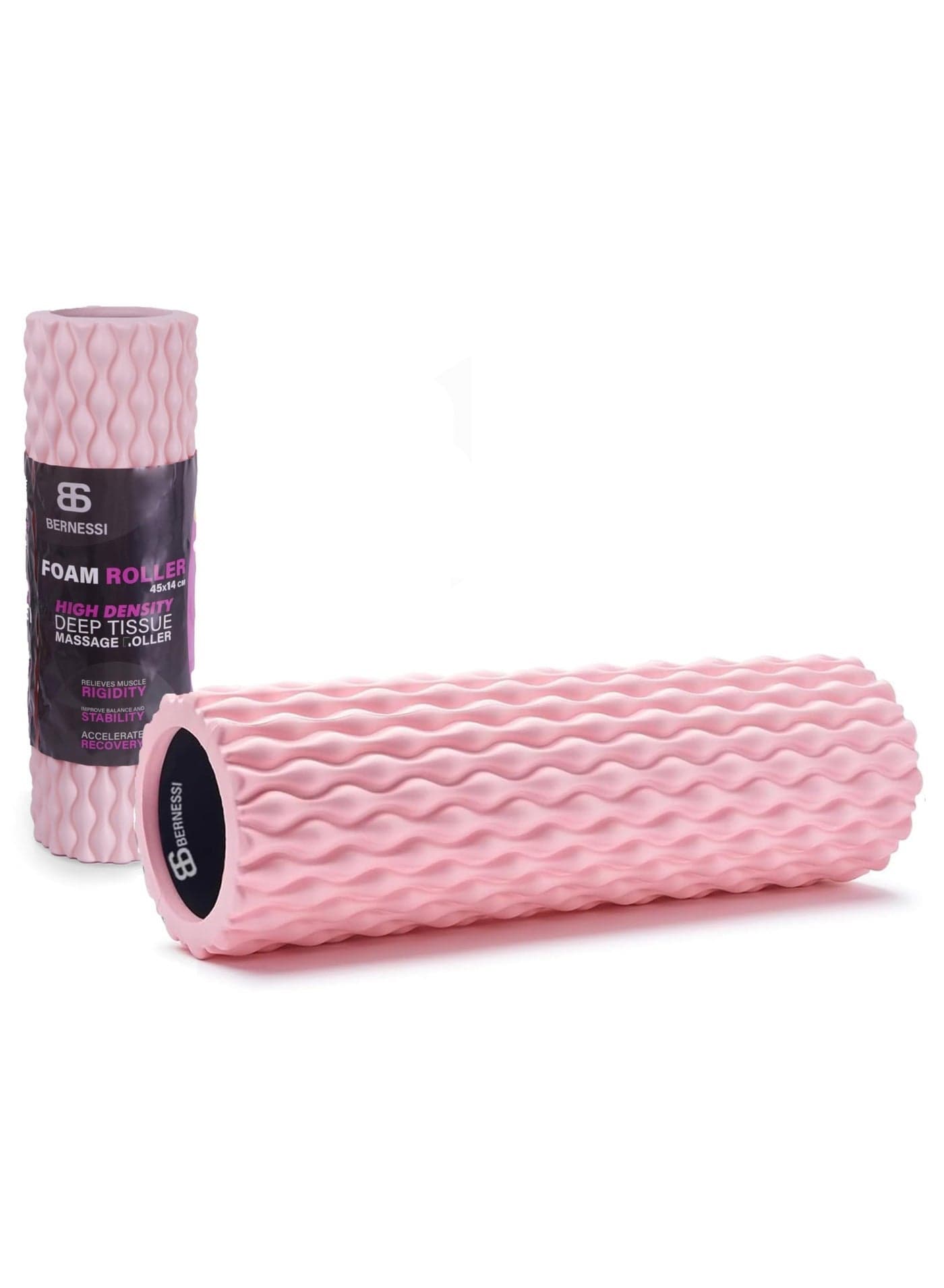 45*14cm Foam Roller for Exercises & Massage, Multi-Density Fitness GYM Styrofoam Rolling Foam Roller for Back Legs Body Deep Tissue Muscle Recovery Relieves Pain Physical Therapy Streching