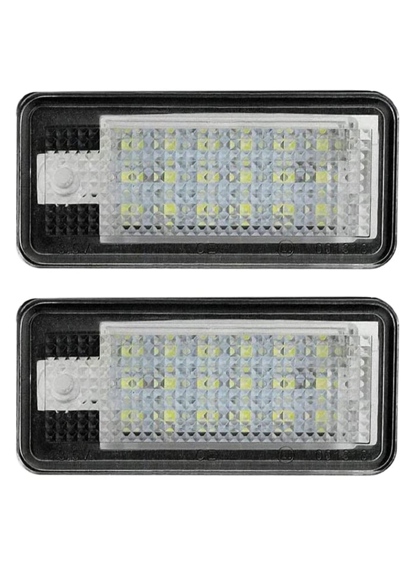 LED Number Plate Lights, 2Pcs License Number Plate Light Lamp, Car Rear License Plate Lamps for Q7 A3 S3 A4 S4 RS4 A6 C6 S6 RS6 A8 S8