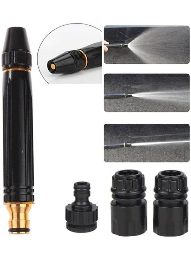 High Pressure Nozzle Spray Water Gun Pipe For Gardening Bike and Car Wash High Pressure Nozzle with 3 Attachment