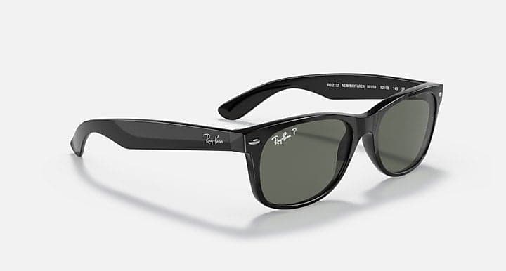 Unisex New Wayfarer Classic Sunglasses - RB2132 901/58 - Lens Size: 55 mm - Black