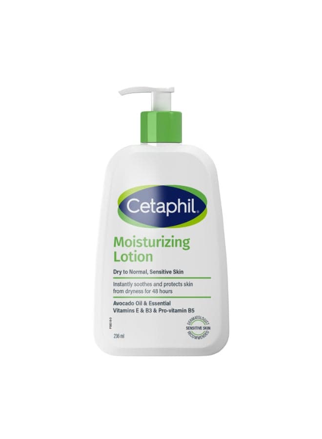 Moisturizing Lotion, For Dry to Normal, Sensitive Skin, Face And Body Moisturizer For Men And Women, With Niacinamide And Vitamin E , Unscented Multicolour 236ml