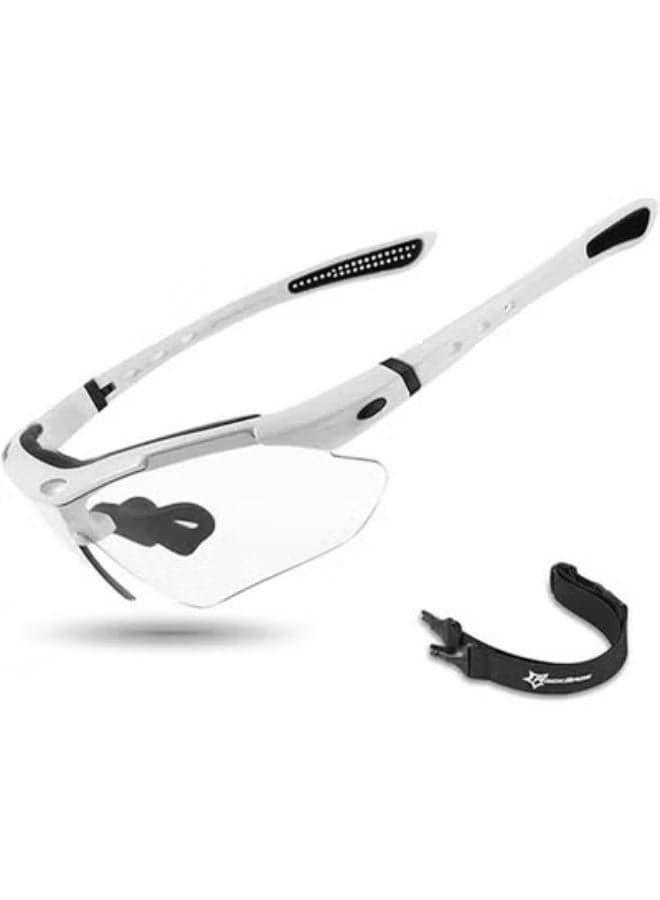 Photochromic Sports Sunglasses Mens Pickleball Glasses Cycling Glasses Mtb Sunglasses, With Removable Elasctic Band
