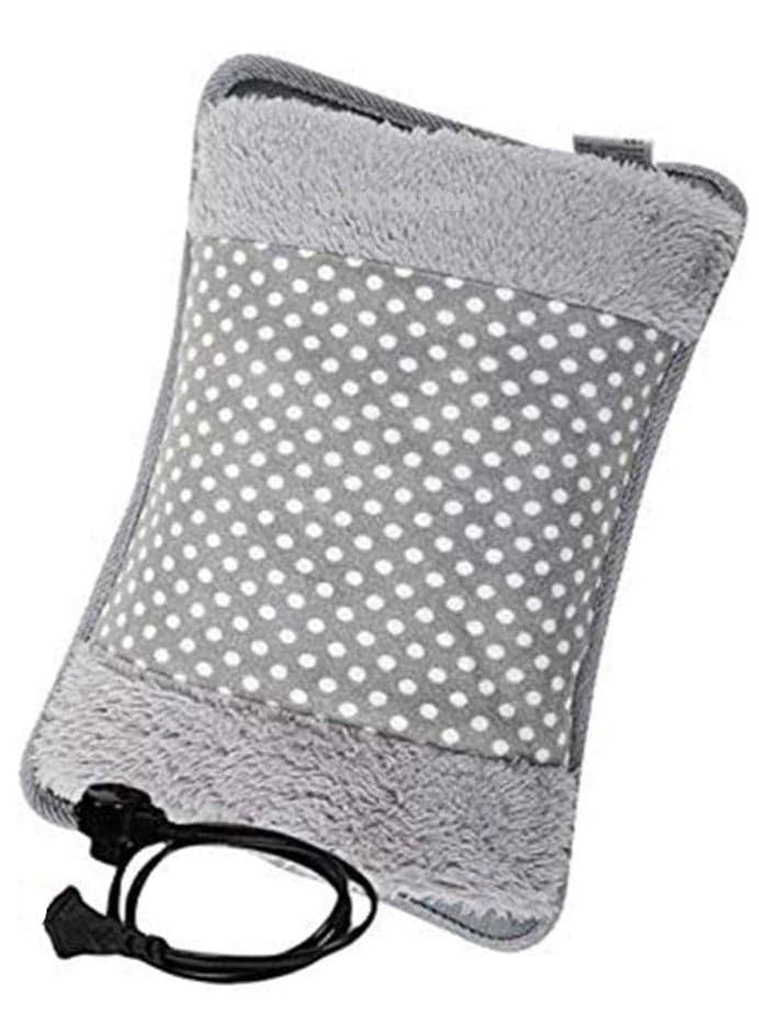 Heating Bag Water Bags for Pain Relief Pad Heat Pouch Hot Water Bottle Bag Electric Hot Water Bag Heating Pad with Gel Velvet Grey