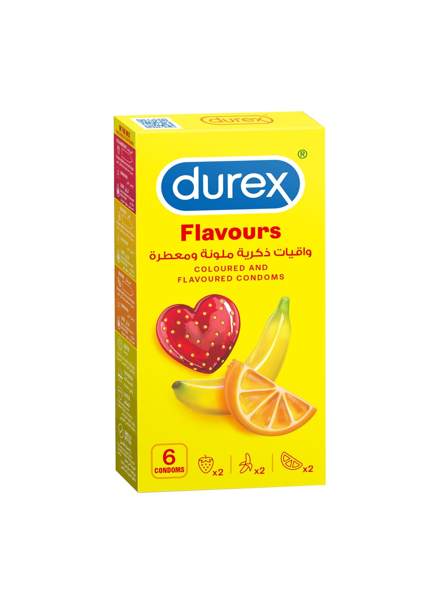 Coloured And Flavoured Condoms For Men 6 Pieces