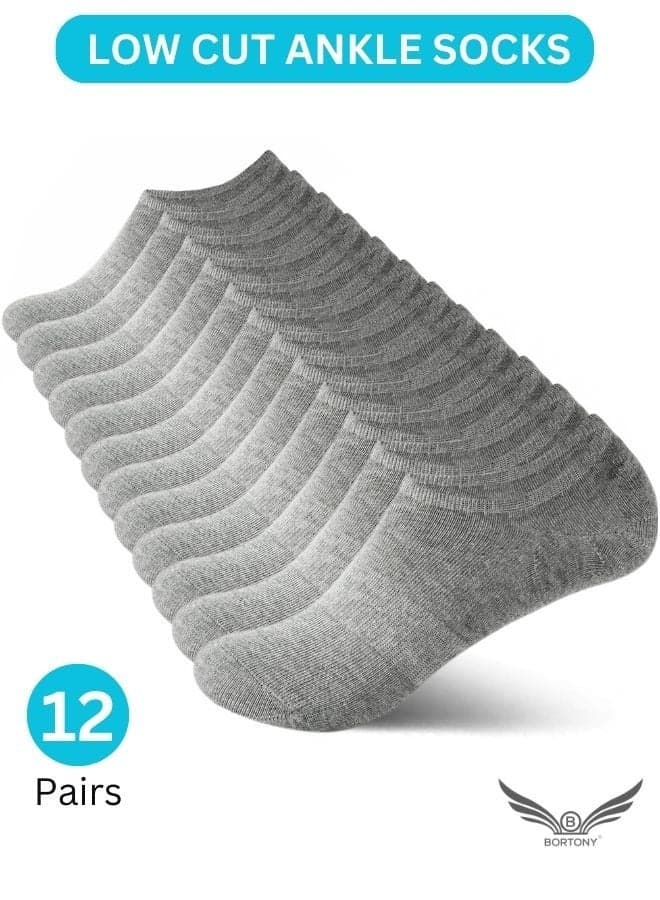 12 Pairs Low Cut Ankle Socks for Men/Women Thin Breathable Summer Comfort Low Cut Socks