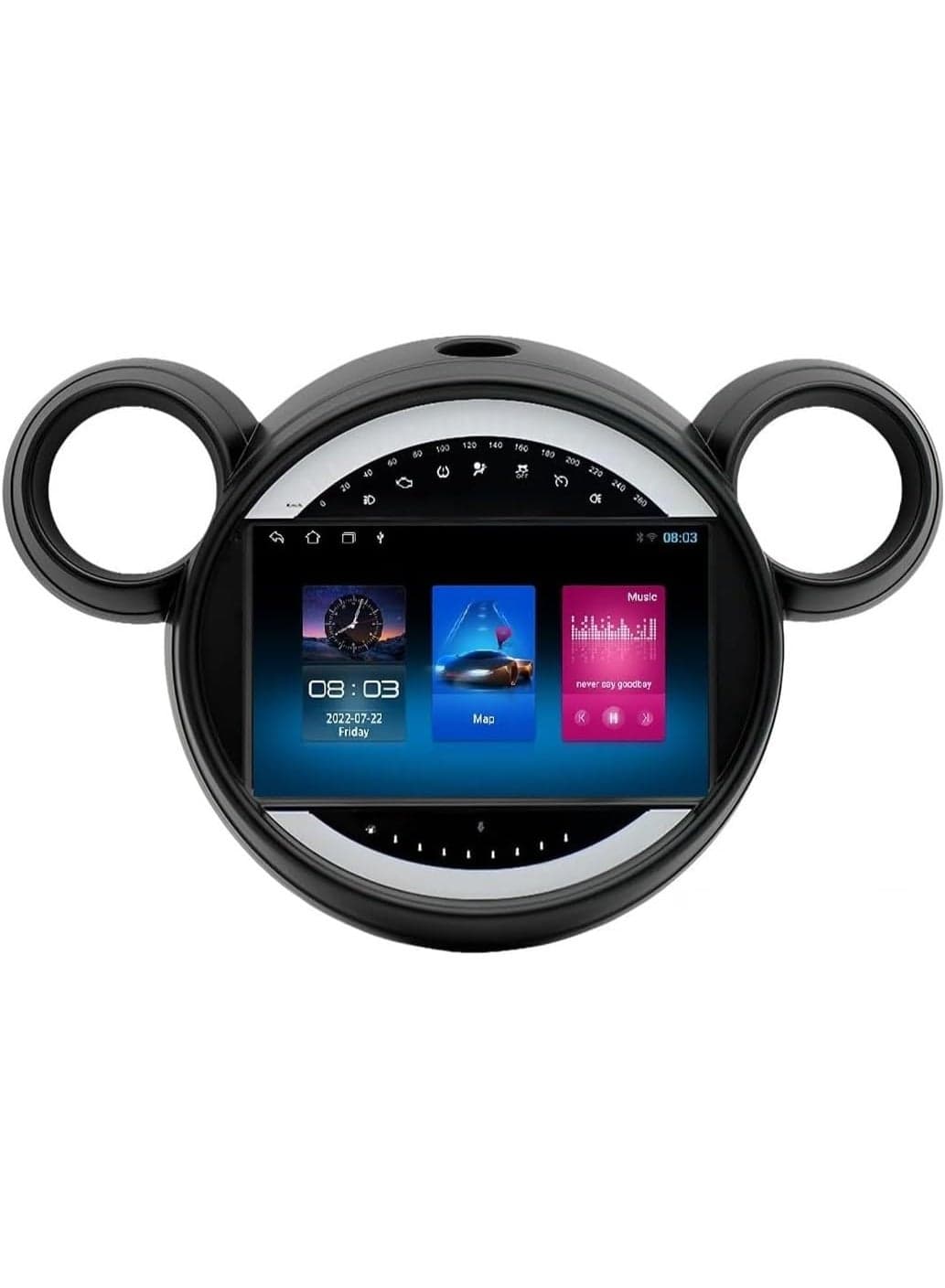 Android Car Stereo for Mini Cooper 2011-2016 4GB RAM 32GB ROM Support Carplay, M-Link Wi-Fi BT, Radio GPS, 9 Inch IPS Touch Screen with AHD Camera Included