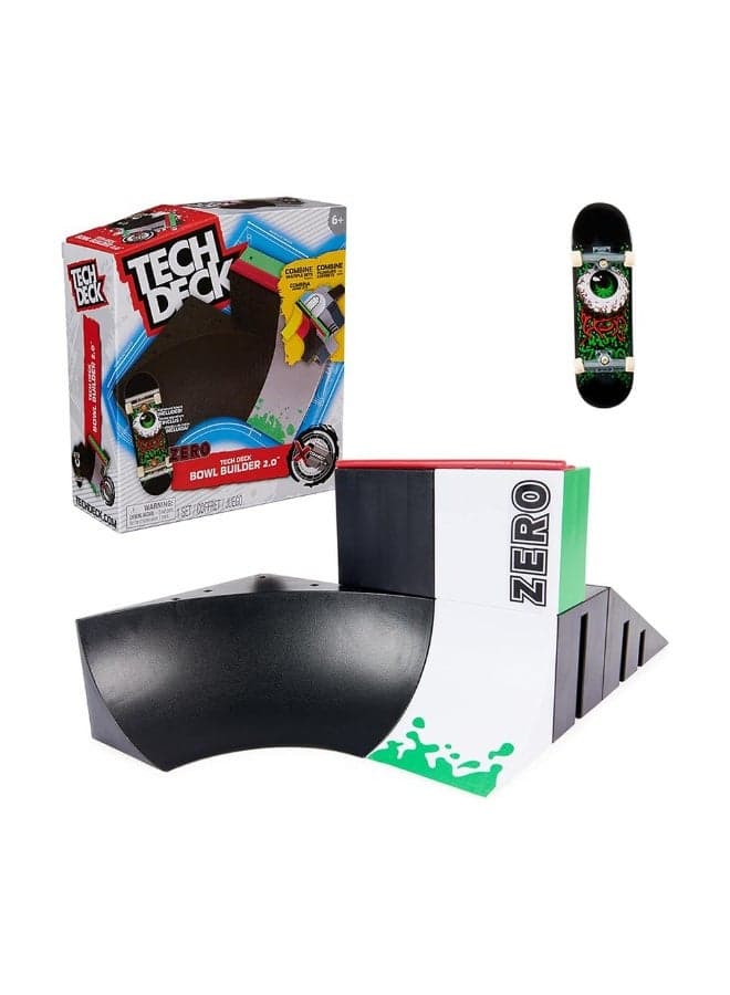 Tech Deck Bowl Builder 2.0 Buildable Ramp Set With Fingerboard