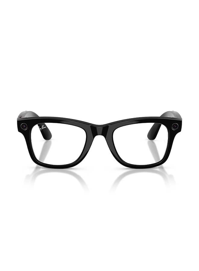 RAY-BAN Wayfarer (Gen 2) Shiny Black Frame Clear to Graphite Green Transitions Lens Standard High bridge Shiny Black Clear to Graphite Green Transitions
