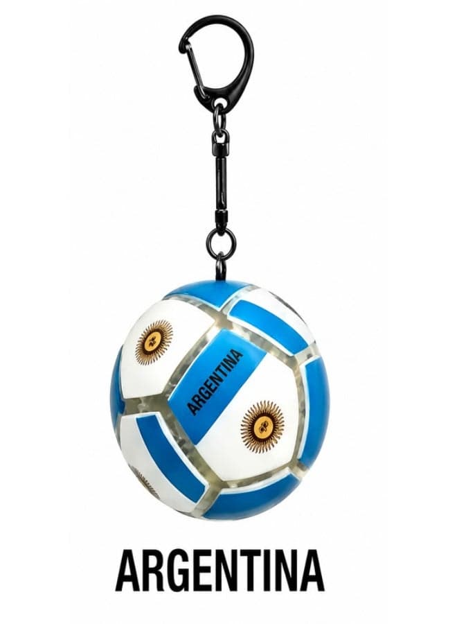 FIFA World Cup Argentina Squeeze Ball Keychain – 7cm ABS Mini Football with Argentina Flag Design