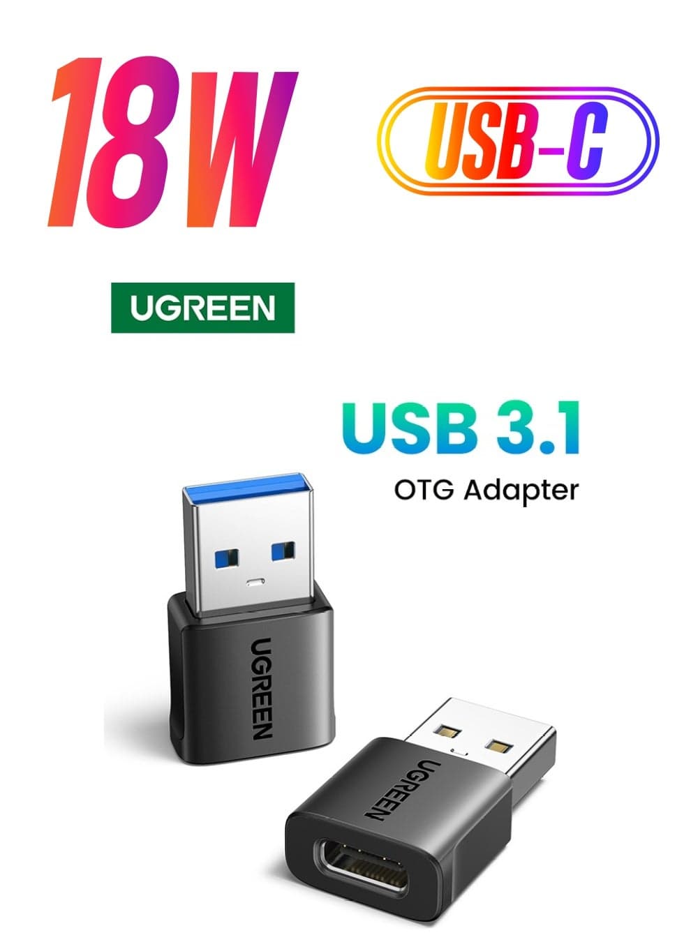 USB C to USB Adapter【10Gbps】Type C to USB, USB to USB C Adapter, USB C Female to USB A Male Adapter, Type C to USB Converter for iPad Pro Air, iPhone14 Pro Max,Galaxy S23 S24 Ultra, 2Pack Black