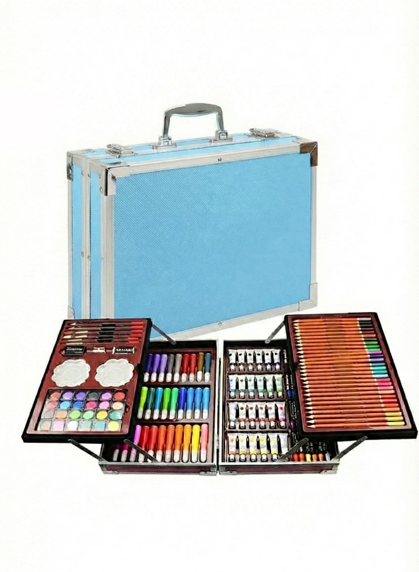 NEW 145 PCS Art Supplies Drawing Painting Unicorn Art Set for Kids Girls Boys Teens, Wooden Case Coloring Art Kit Drawing Art Supplies Case, Markers Crayon Colour Pencils for Artists Kids