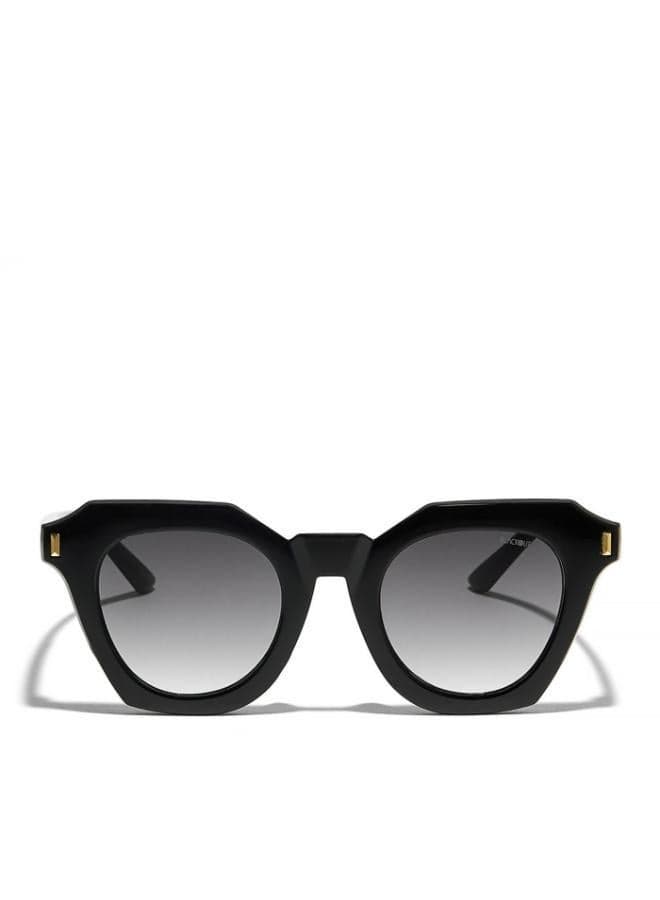 WINONA Women Black Sunglasses - Frame Material: Thermoplastic Rubber (TR90) - Frame Color: Black-Lens Color: Gray - Full Rim