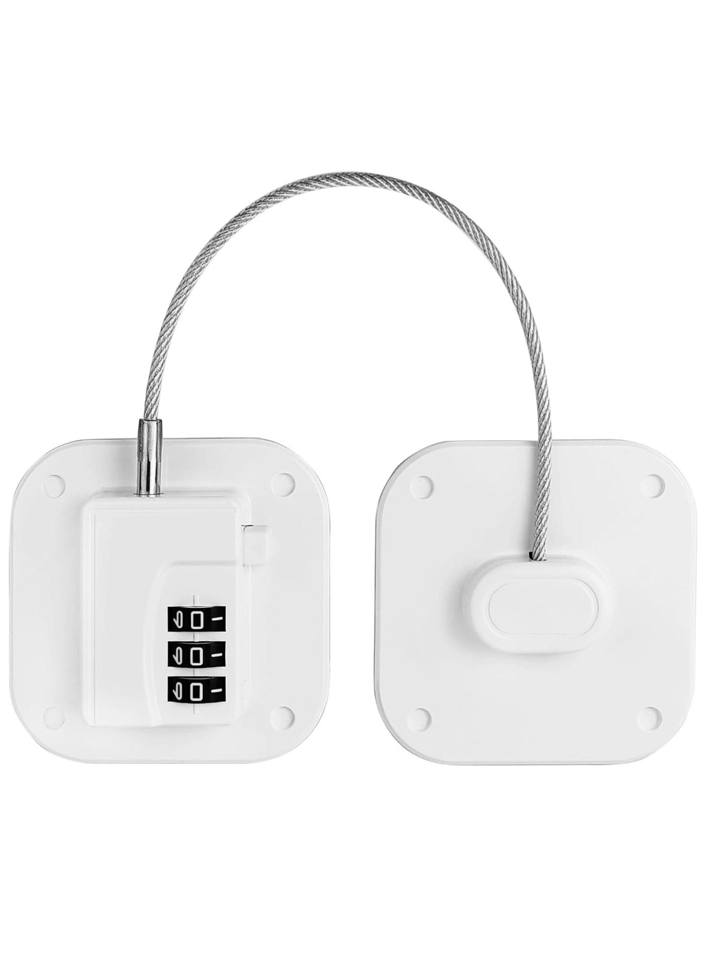 Fridge Lock Refrigerator Freezer Childproof Locks for Cabinets and Drawers Easy Install No Keys Needed Combo Lock Multifunctional Child Safety Cabinet Locks(1, White)