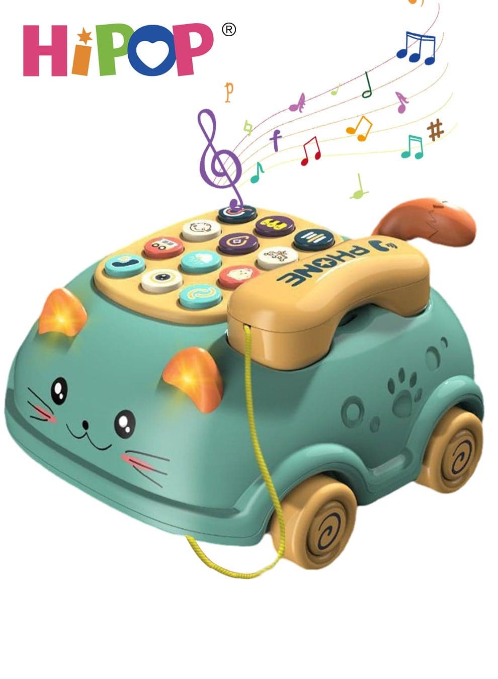 Baby Toys with Light and Music,Baby Phone Musical Car Toy,Early Sounding Educational Toy for Baby