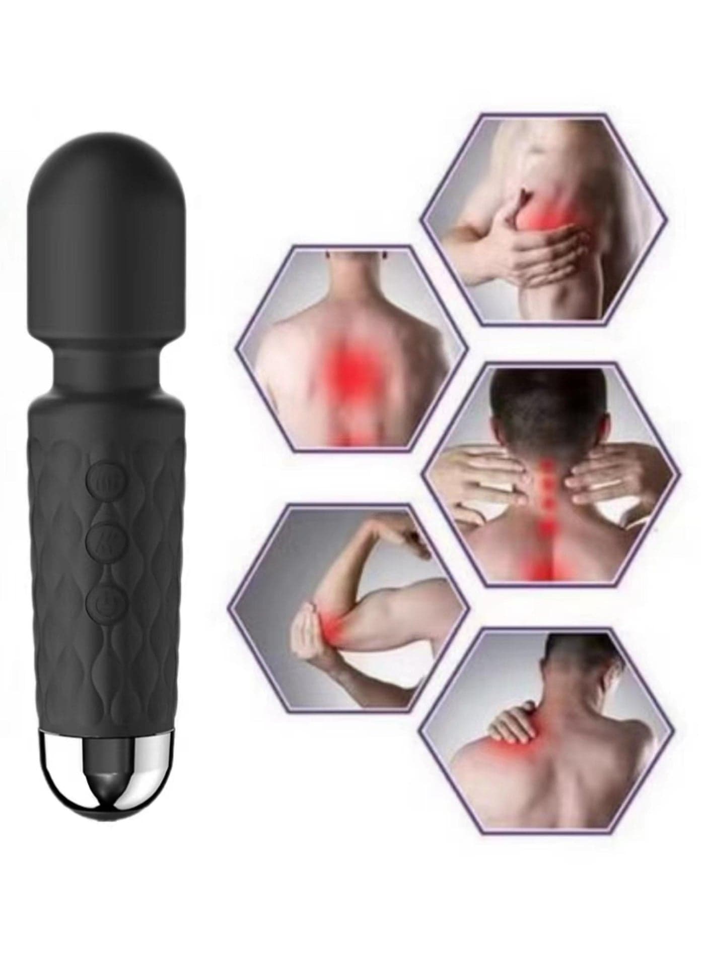 Wireless Deep Tissue Body Massager For Sport Relax ,Mini Size Easy To Carry ,Black