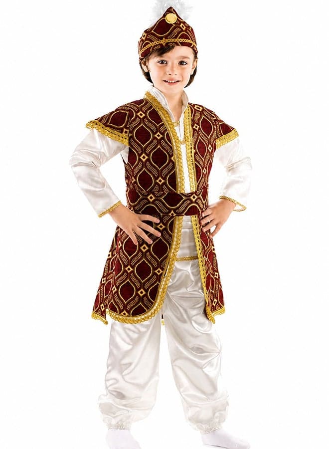 Kids Sultan Costume for boys age 12 to 13 years – Traditional Arabian Fancy Dress Outfit for Boys