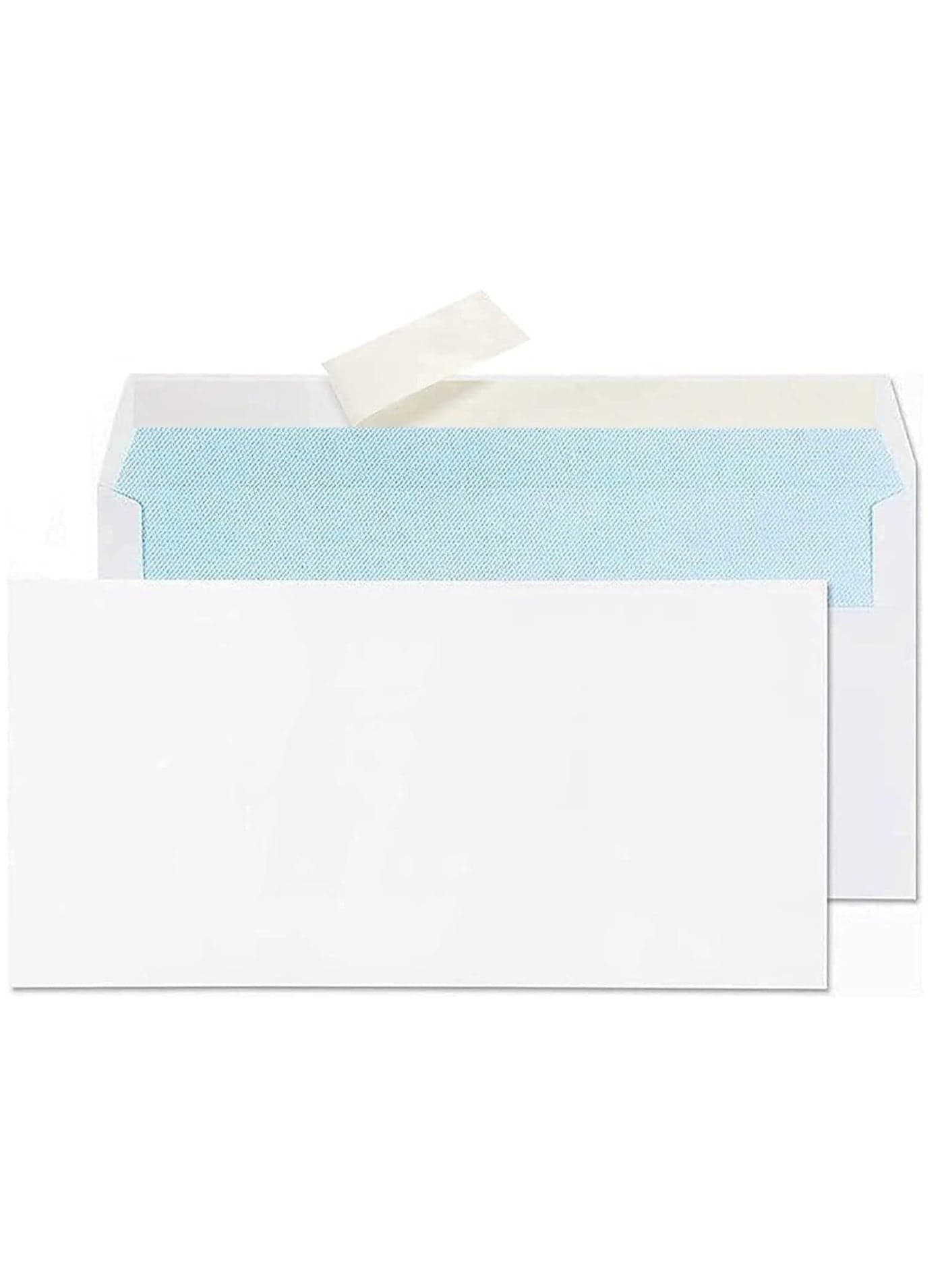 White Envelopes, 4” x 9" Peel & Seal Mailing Envelope for Posting Home Office and Ecommerce 80gsm, pack of 50