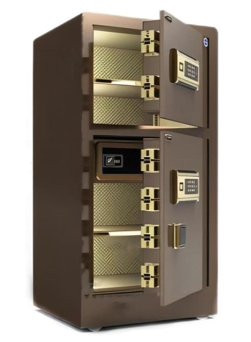 80cm Safe household anti-theft box fingerprint password double-door safe office hotel all-steel safe deposit box