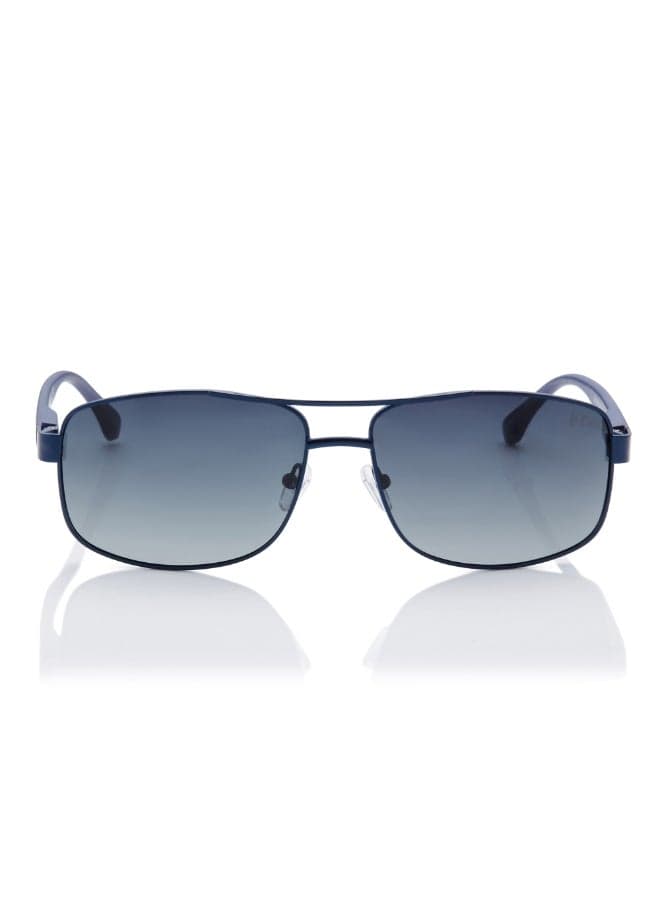 Men Polarized Sunglasses Dark Blue Frame Gradient G15 Mirror Lens 64mm - LC1203C01