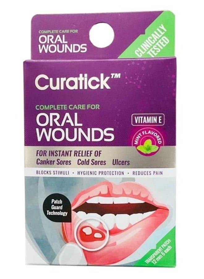 Curatick Oral Care Wound Dressing – 6pc Pack for Mouth Sores & Gum Protection