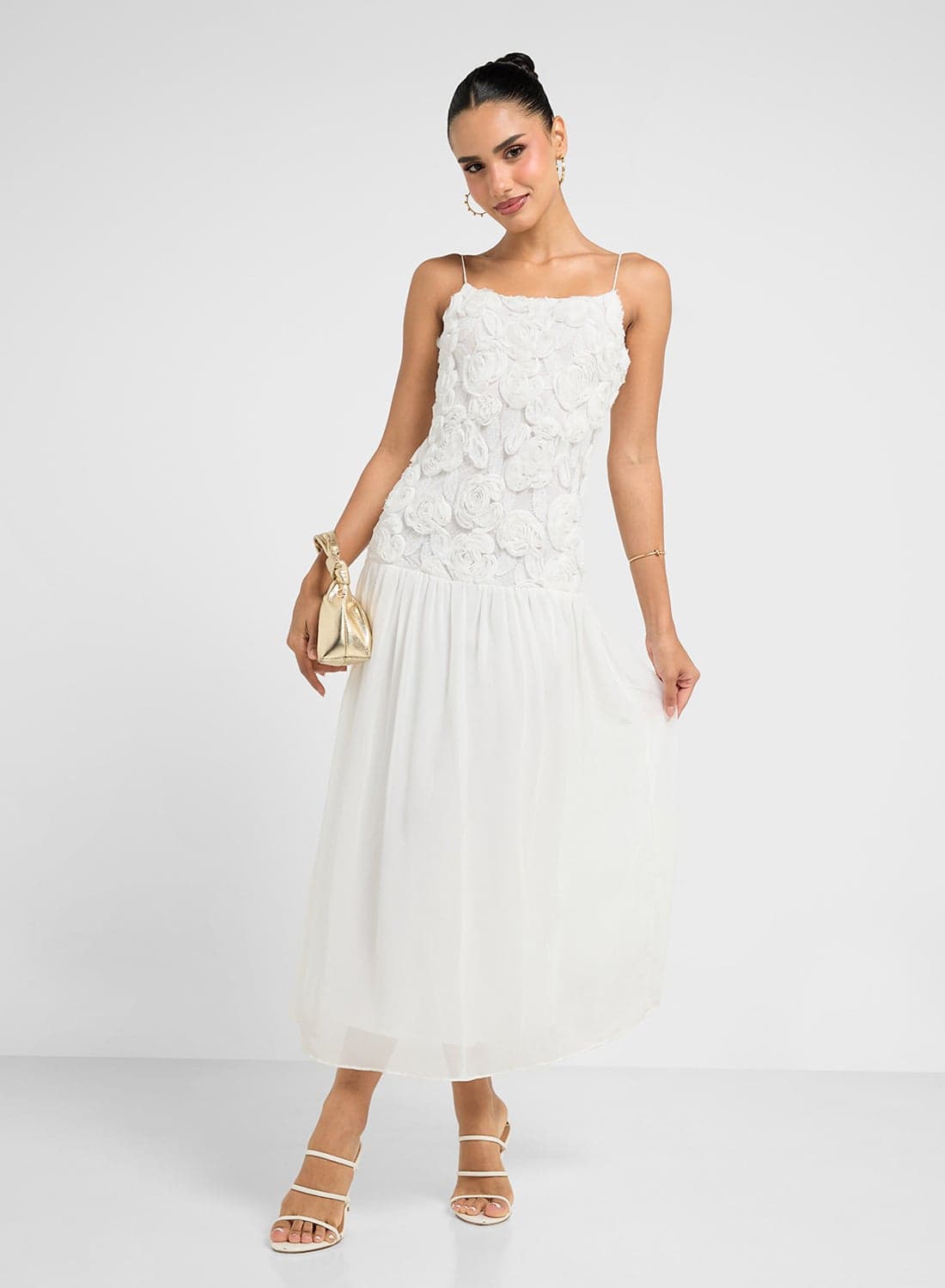 Floral Appliqué Dress
