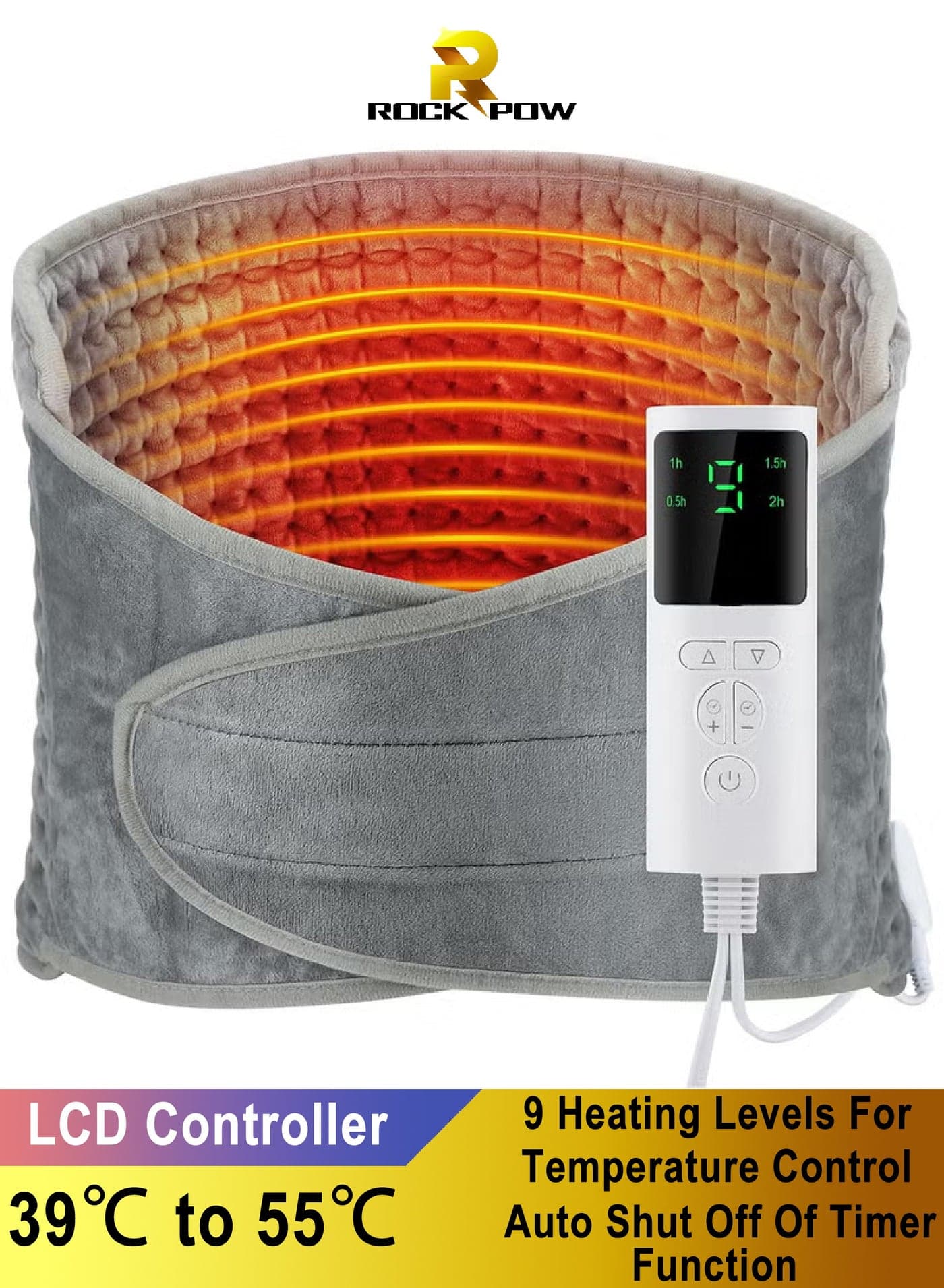 Electric Waist Heating Belt Multifunctional Heating Pad Waist Heated Pad With LCD Controller Electric Heating Pad For Period Back Pain And Cramps Relief