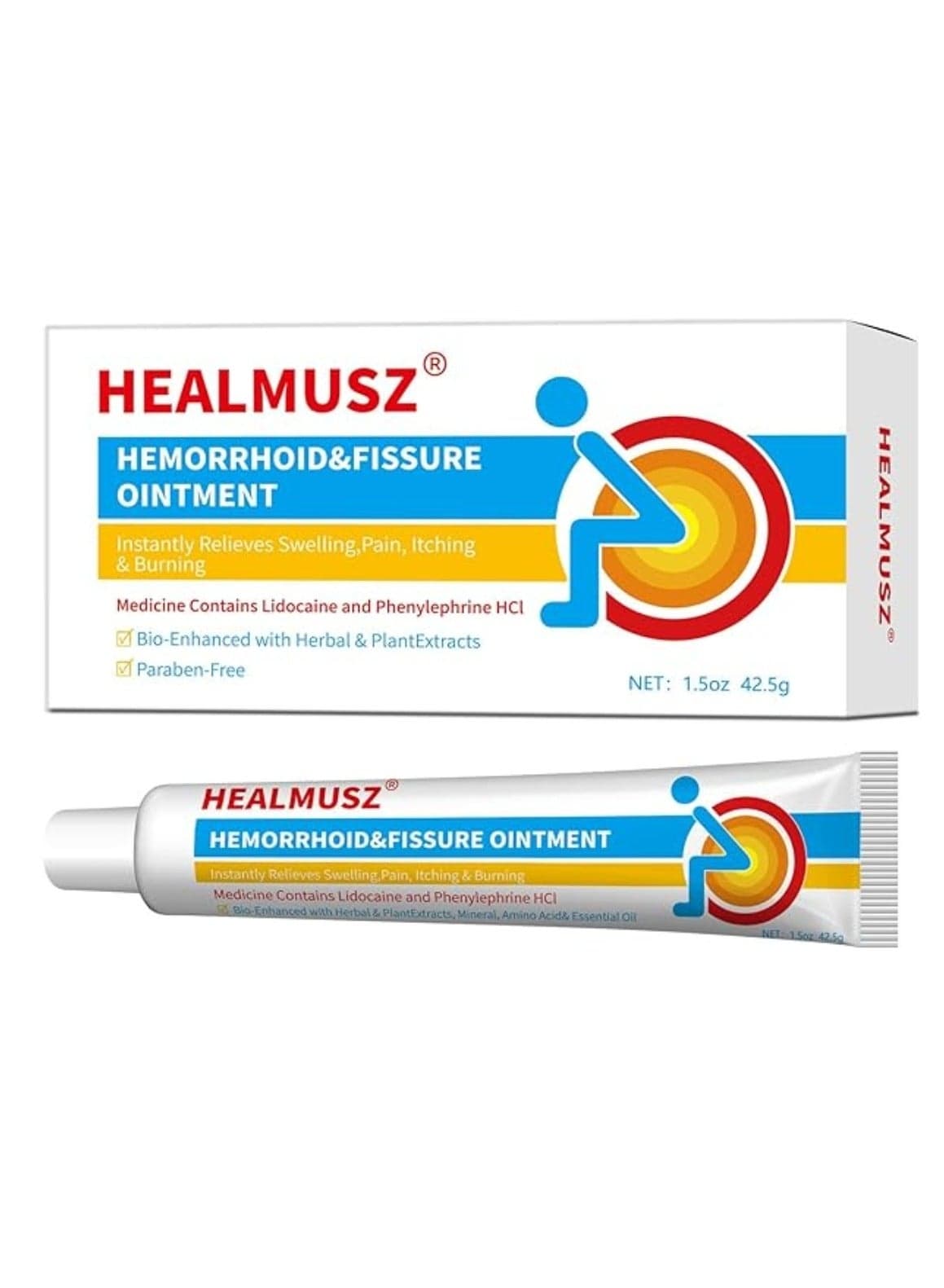Hemorrhoid Ointment Hemorrhoid Treatment Hemorrhoid and Fissure Ointment Fast Relief Hemorrhoid Cream Healing Formula Fast Acting Treatment Hemorrhoid Symptom Ointment 42.5g