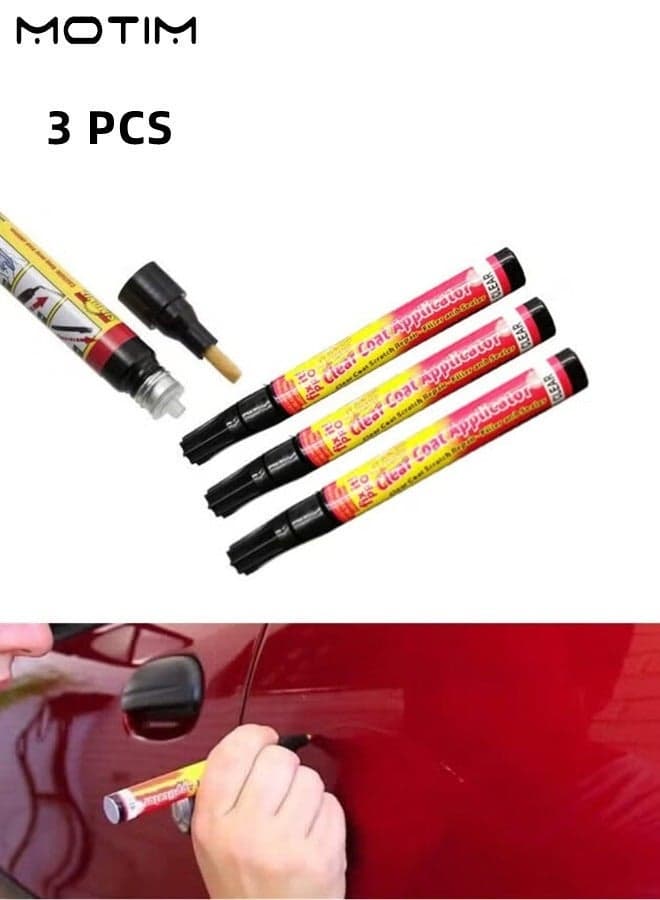 3 Pcs Car Scratch Remover, Colourless Car Deep Scratch Repair Remover Pen, Universal Car Touch Up Paint Pen of Car, Car Fill Paint Pen, Small Area Clear Coat Applicator