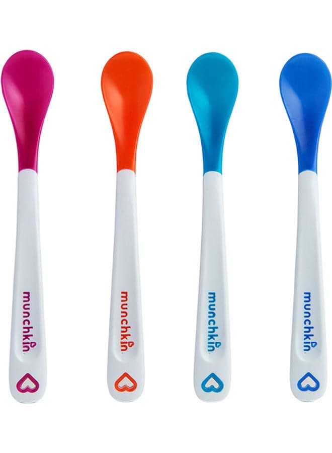 White Infant Safety Spoons, Multicolour, Pack of 4