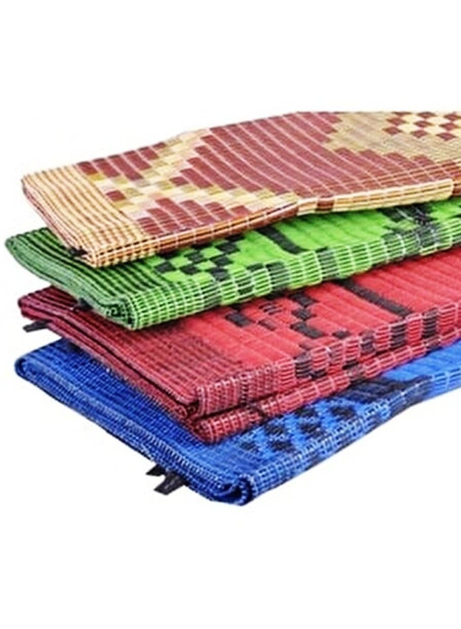 Hasir Mat | Travel Foldable Mat | Outdoor Picnic Mat | Arabic Haseer Mat Foldable (2x3 Mtr) Majlis Mat | Straw Mat | Plastic Beachmat | Outdoor Camping Mat | Camping Carpet Picnic Mat, Masjid Mat, Prayer Mat 2-Fold (Multicolour)