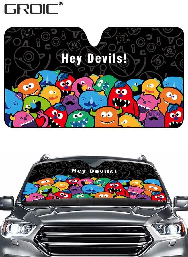 Car Windshield Sun Shade Blocks UV Rays Sun Visor Protector Accordion Folding Auto Sunshade for Car,Front Window Sun Shade Visor Shield Cover,Auto Parts