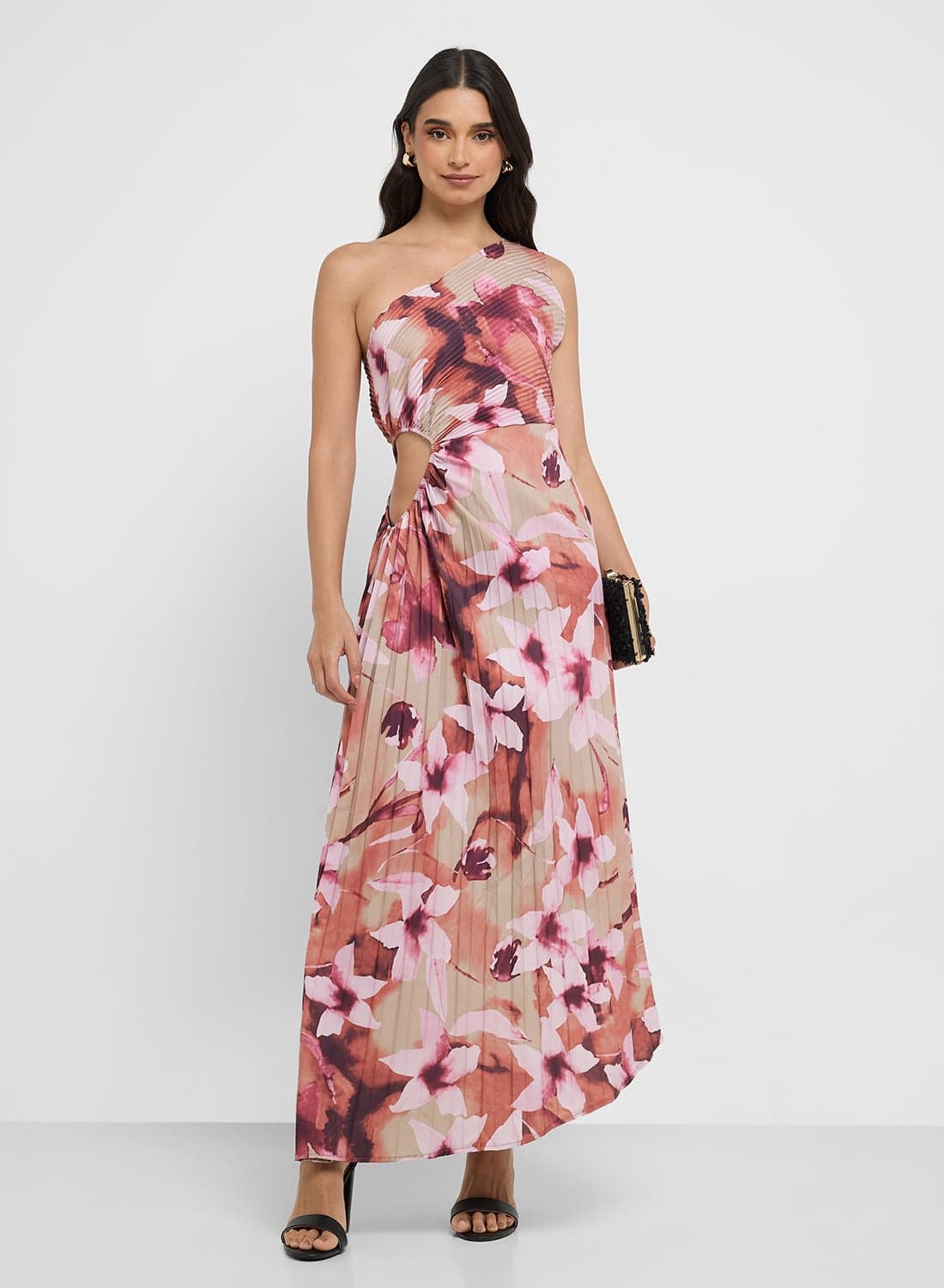 Floral One-Shoulder Dress