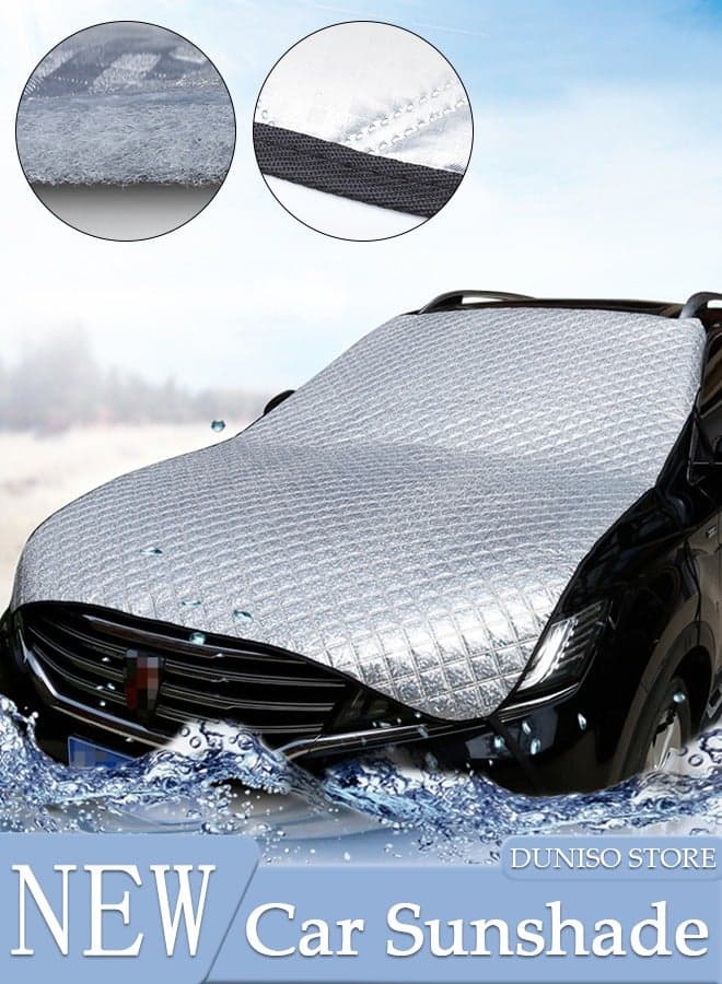 Car Windshield Snow Cover for Ice and Snow for Any Weather Winter Summer Thick Outside Frost Guard Windshield Sunshade Snow Cover