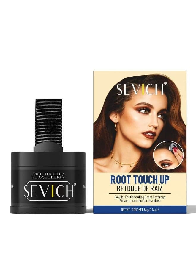 Instantly Hairline Shadow Hairline Powder Quick Cover Hair Root Concealer Eyebrows & Beard Line Hair Root Touch Up for Thinning Hairline Windproof & Sweatproof (Black)