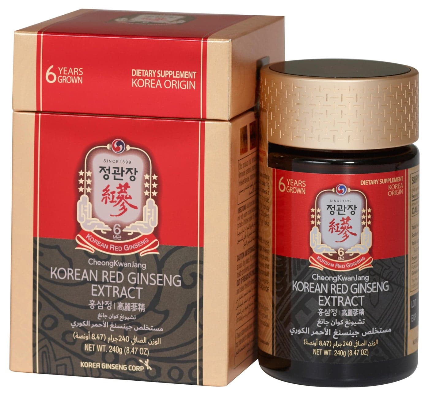 CheongKwanJang 100% Korean Red Ginseng Extract 240 gm Boost energy, stamina, immunity, and focus naturally