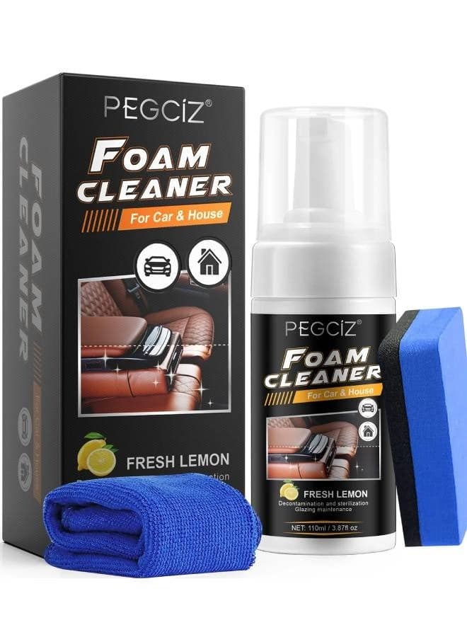 110ml Multipurpose Foam Cleaner of Car and House Car Interior Seat and Carpet Foaming Cleaner Multi Cleaner Car and House Interior Cleaner