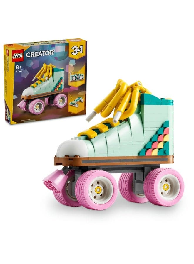 Creator 3in1 Retro Roller Skate & Toy Skateboard 31148 (Age 8+, 342 Pieces)