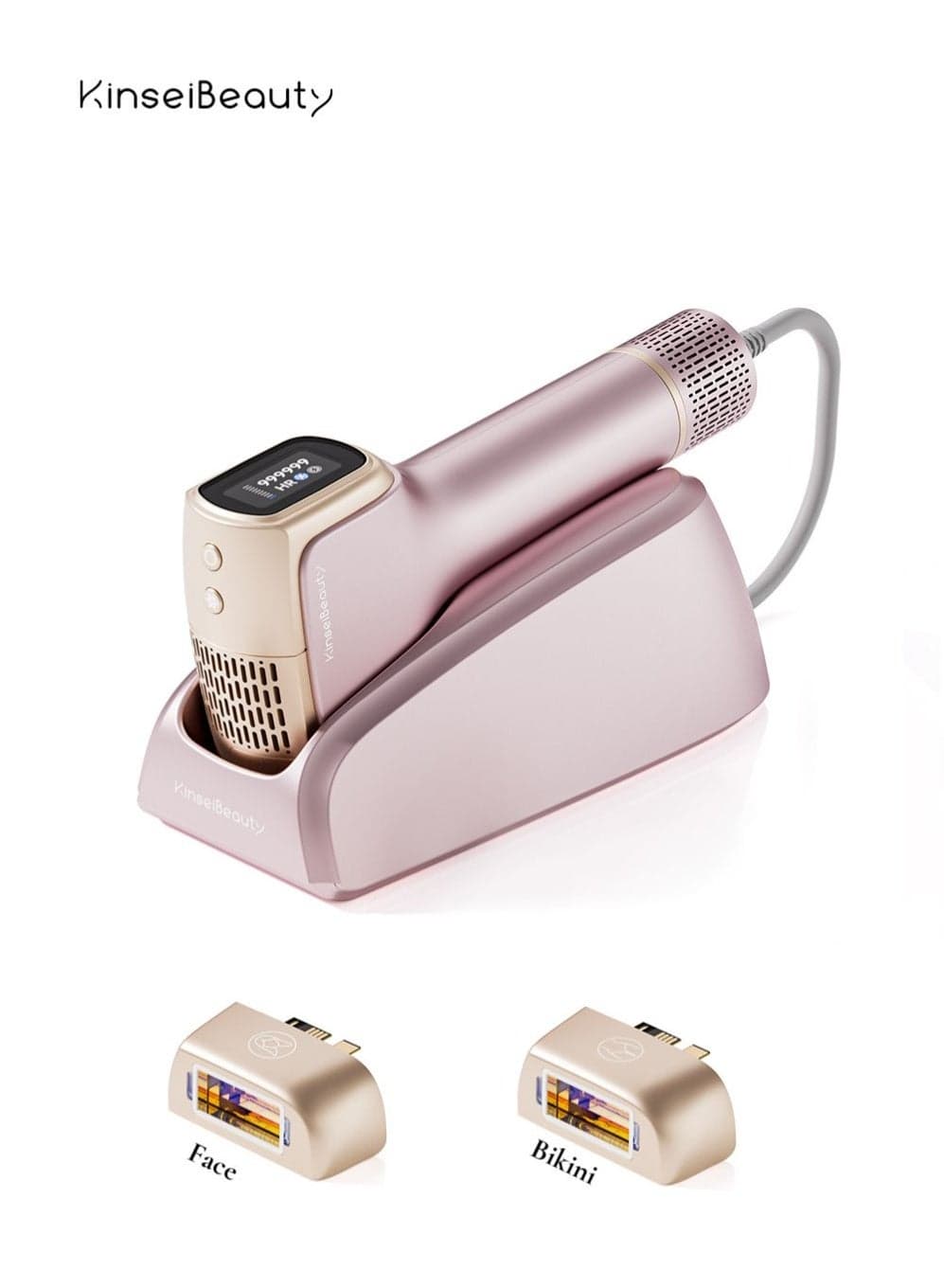T36 999,999 Flashes 10 Energy Levels Laser Hair Removal, 4℃ Ice Cooling Painless IPL Hair Removal Device, 0.5s/Flash, Extra-large 3.9cm² light outlet, Intelligent Skin Tone Recognition Laser Epilator, Laser Hair Removal Device for Whole Body Bikini Face Arm Armpit Back Leg(1*Bikini+1*Face Lamp)