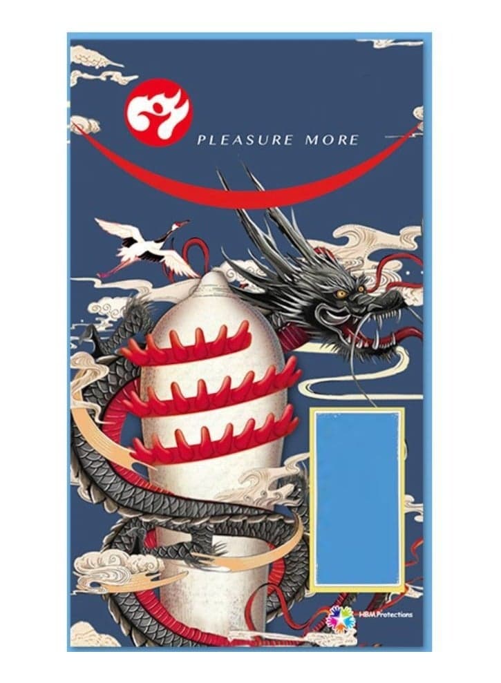 More pleasure comfortable passion special shape dragon Condom 1 box 2 Inside