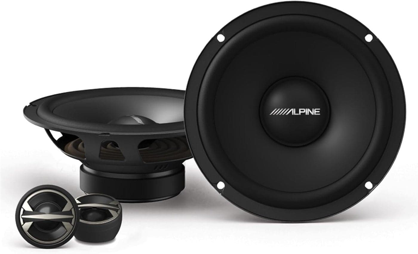 Alpine EL-E65C 6.5" Component 2-Way Car Audio Speakers – 160W Peak / 40W RMS Power