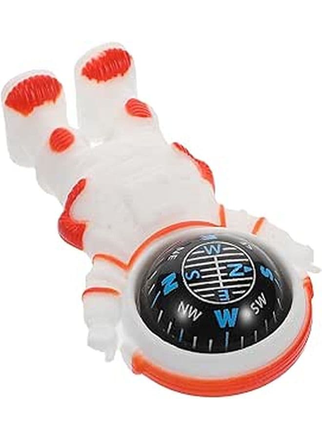 Mini Portable Astronaut Car Compass Navigation Direction Indicator for Vehicle Interior Decoration Orange
