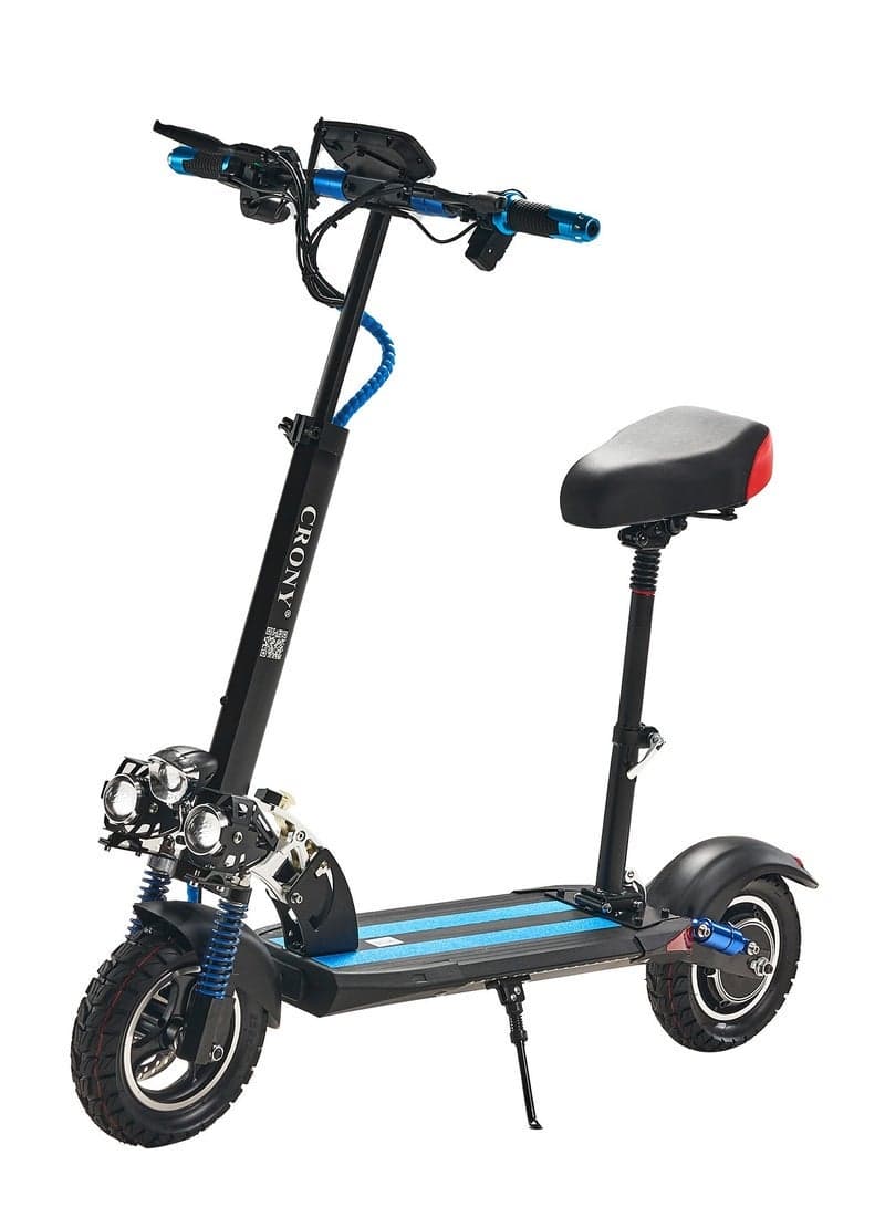 V10 Big Display Fast Speed E-Scooter 1200W 48V Battery 45-68KN/H,10"Off-Road Tires,Triple LED Headlamps, Brushless Motor,All-Terrain electric Scooter, Dual Suspension, Dual Hydraulic Disc Brakes E-Bike, Easy Foldable, Portable Commuter E-Scooter for Adults & Kids, 120KG Load Aluminum Frame Skateboard, Urban Mobility,Blue