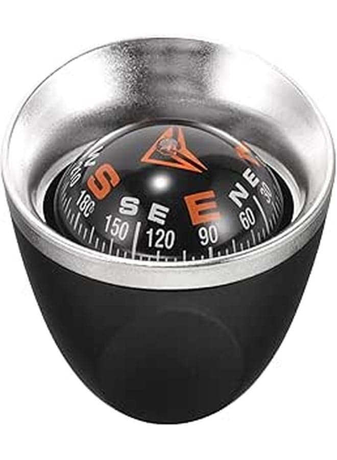 Black Car Compass Ball Dash Mount for Off Road Vehicles Boats Trucks Navigation Direction Guide