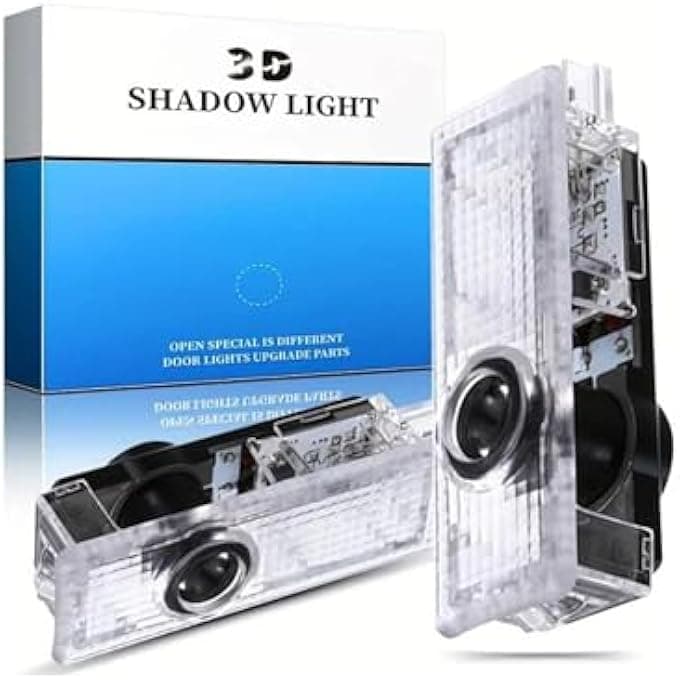 LED CAR DOOR LIGHT ACCESSORIES LOGO PROJECTOR (BLACK & WHITE) HD WELCOME LIGHTS COMPATIBLE WITH BMW 1/3/4/5/6/7/M/X/Z/GT SERIES