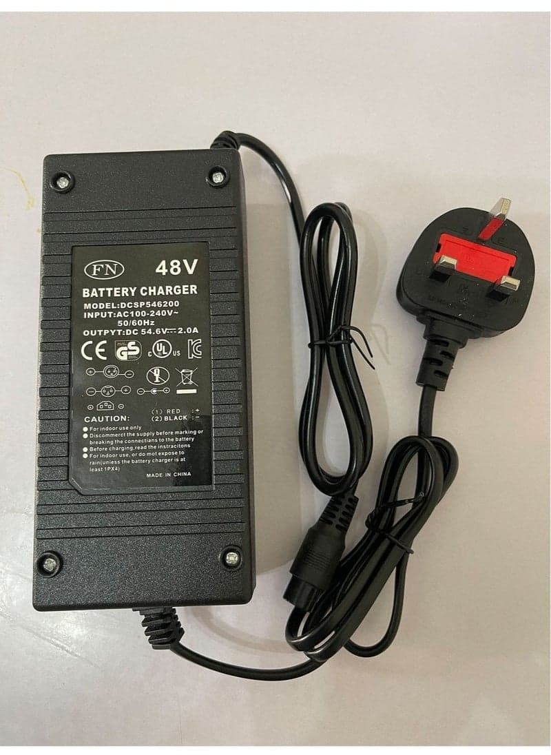 48V Charger for Electric Scooter | Fast and Safe Battery Charging Adapter Compatible with Most 48V Electric Scooters | Durable & Lightweight Power Supply with Overcharge & Short Circuit Protection | Ideal Replacement or Spare Charger