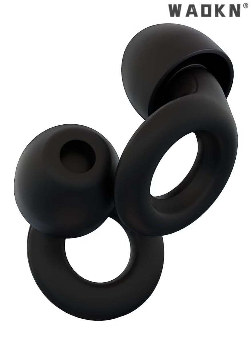 Quiet Ear Plugs For Noise Prevention,Silicone Earplugs with Super Strong Noise Reduction Super Soft ,Reusable Hearing Protection in Flexible Silicone for Sleep, Noise Sensitivity–Black