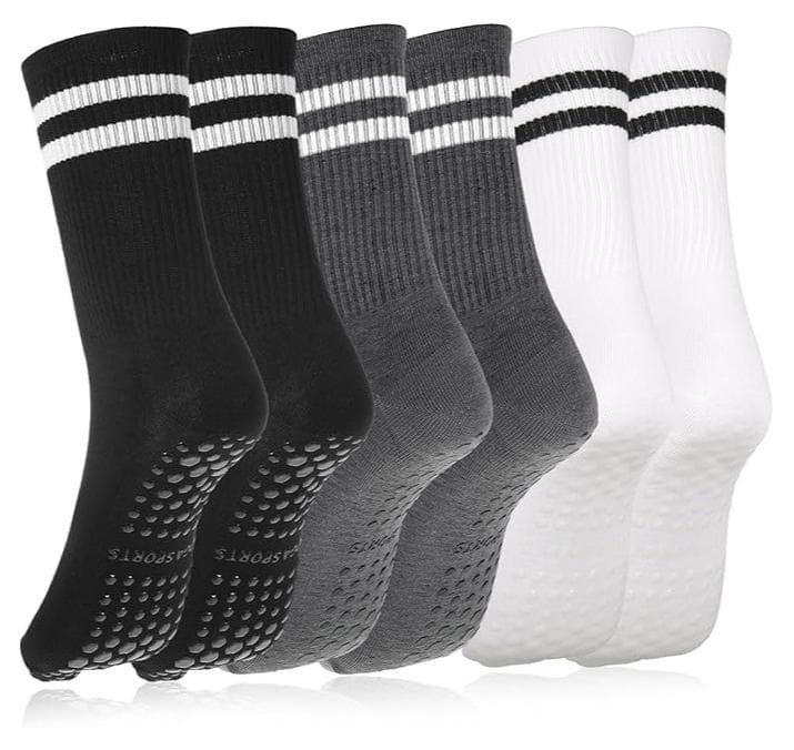3 Pairs Yoga Socks For Women,Non Slip Socks Pilates Socks For Yoga,Pilates, Ballet, Dance, Workout, Hospital